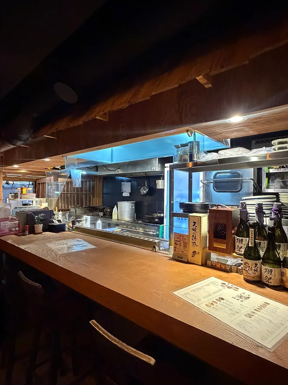 Izakaya interior decorated with Japanese props