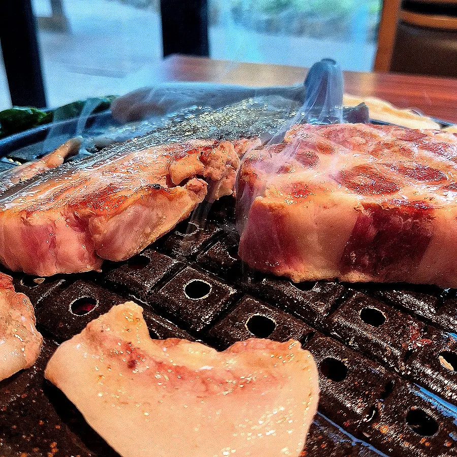 A juicy piece of black pork