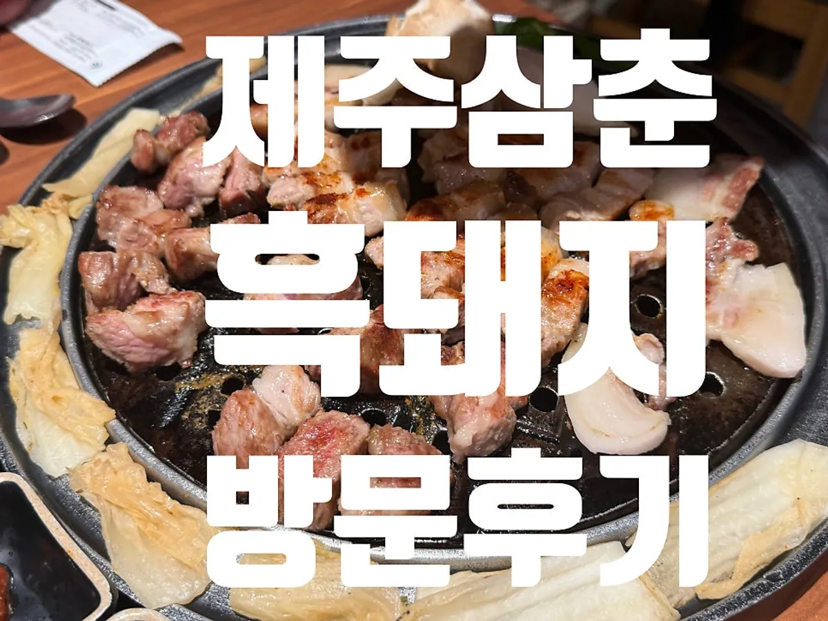 Black pork meal at Jeju Samchun near Hamdeok Beach