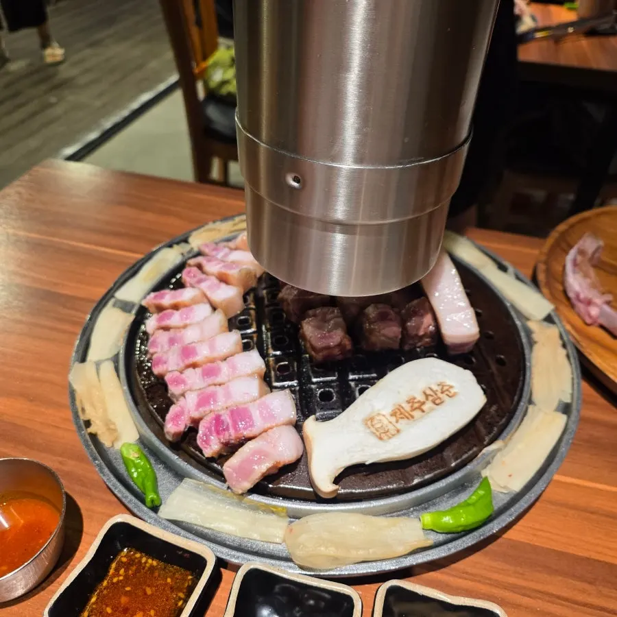 제주삼춘 흑돼지 구이 과정
