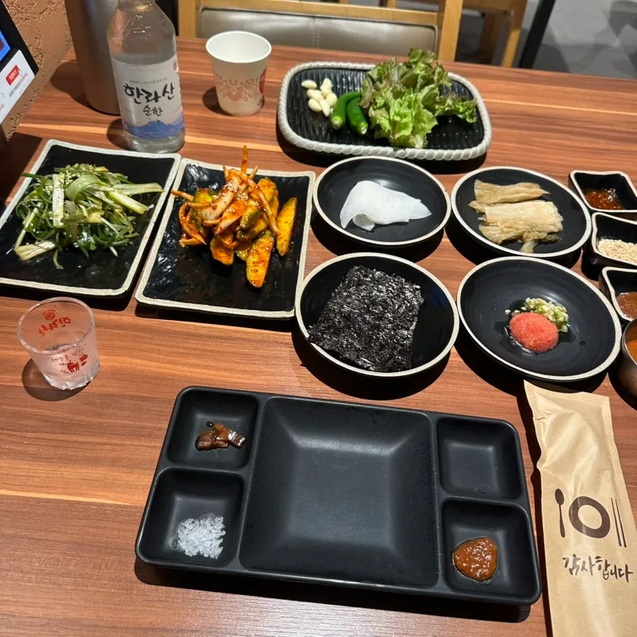 Side dishes served for two even though dining solo