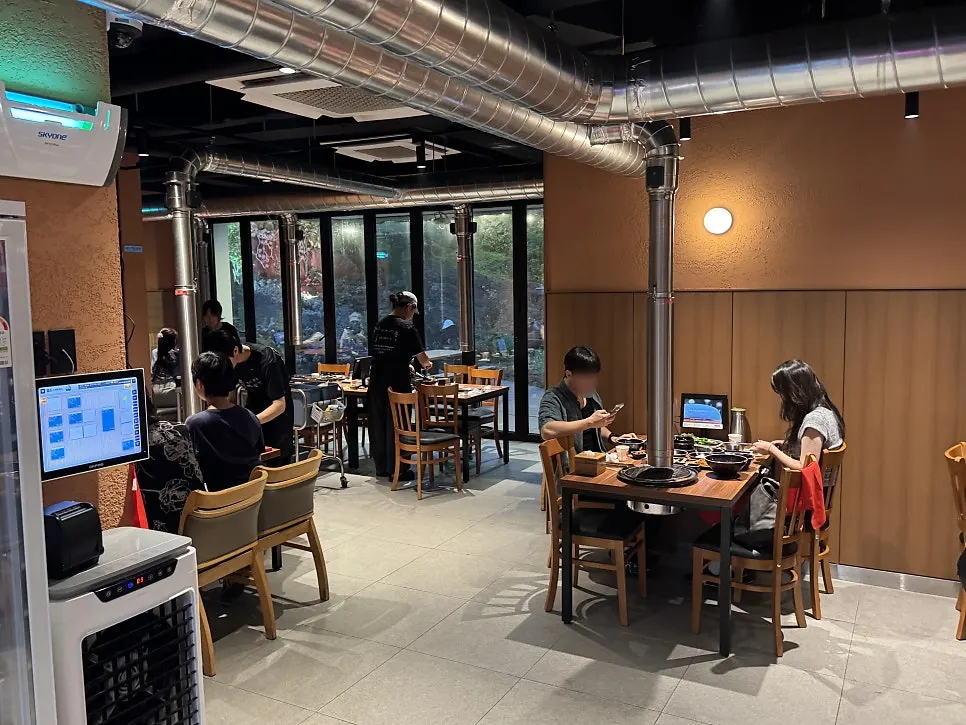 Full view of the Jeju Samchun black pork restaurant