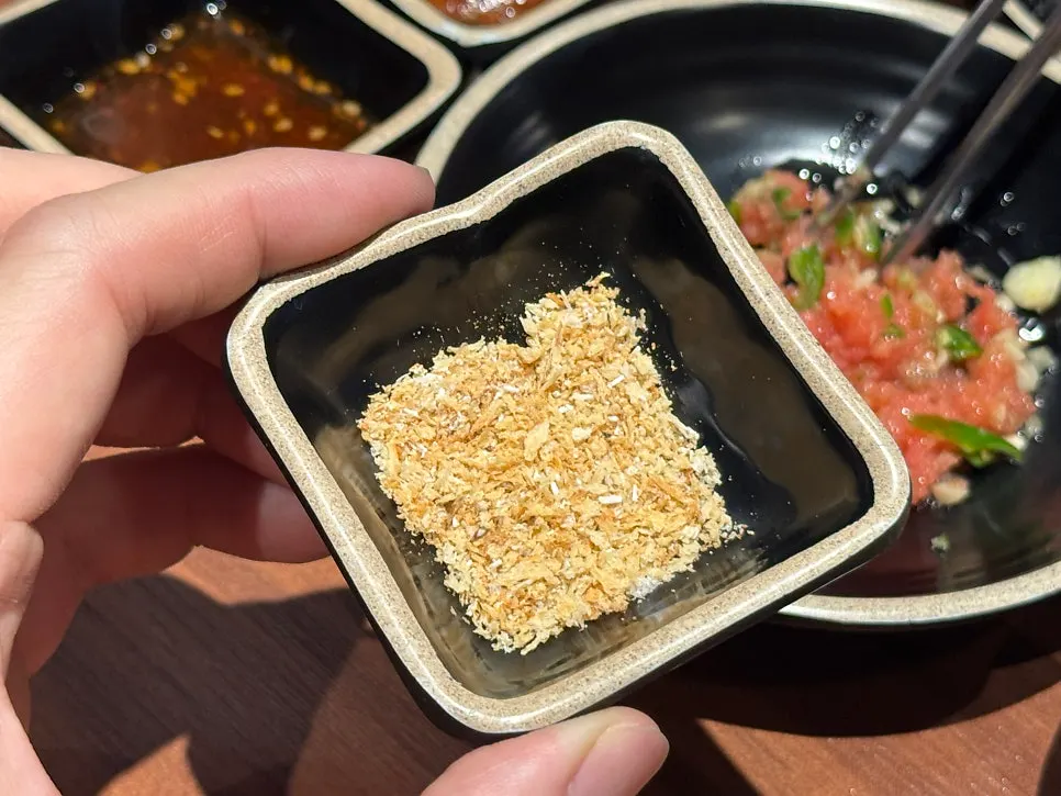 Pollack roe served as a side dish at a meat restaurant