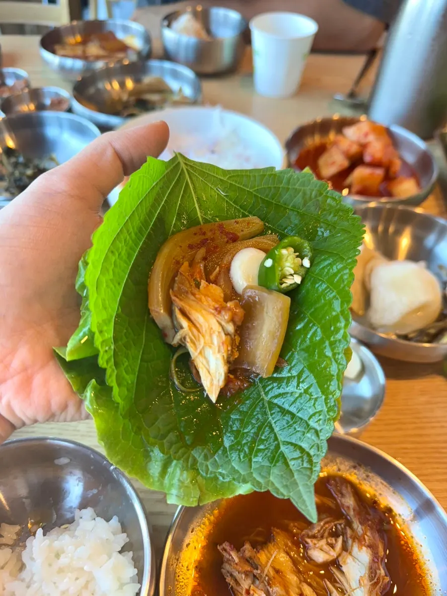 밥 위에 올린 무와 고등어
