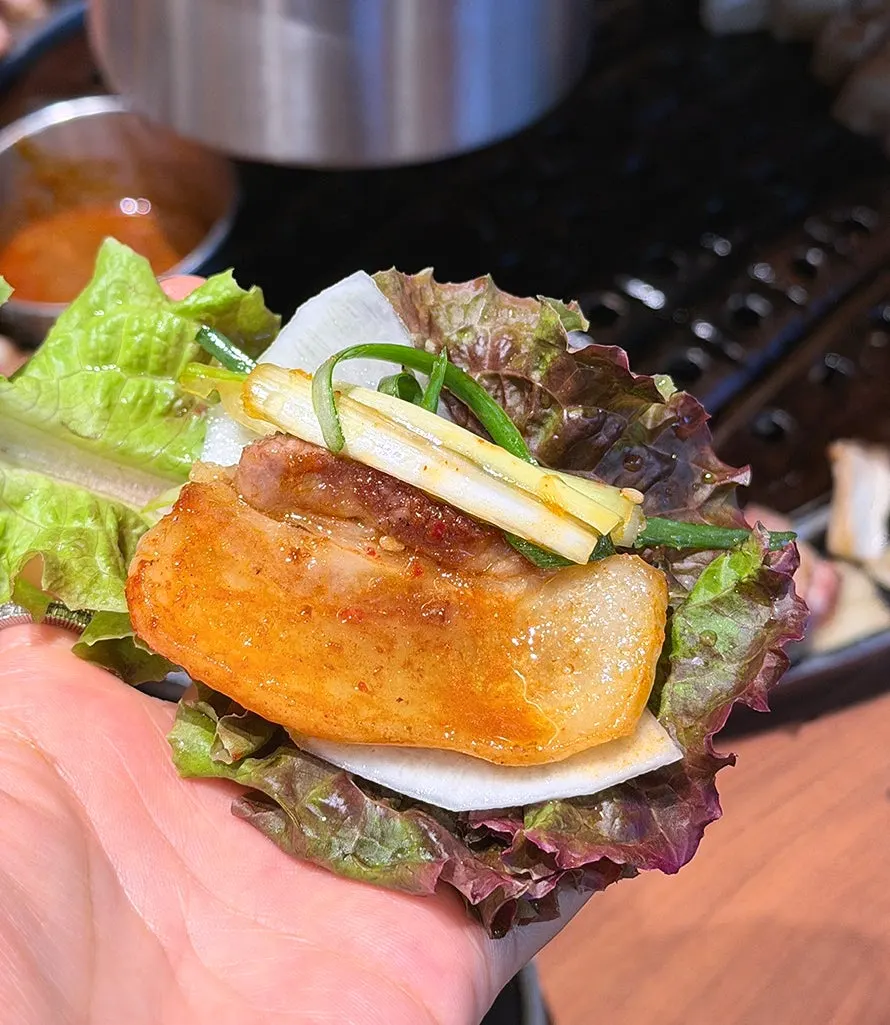 Black pork meal with assorted sauce combinations
