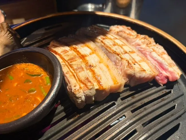 Bone soup kept on the induction burner