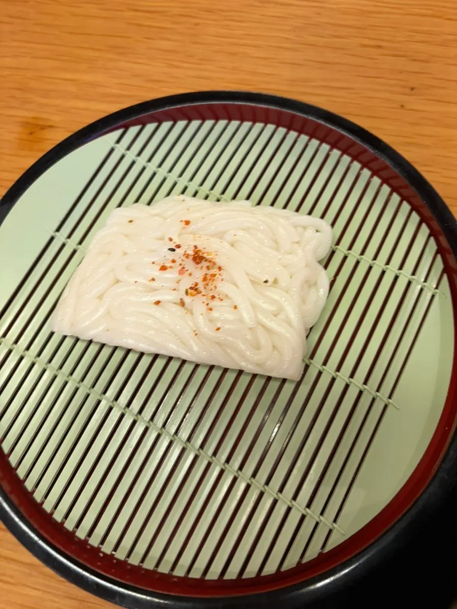 Udon noodles added to the shabu-shabu broth