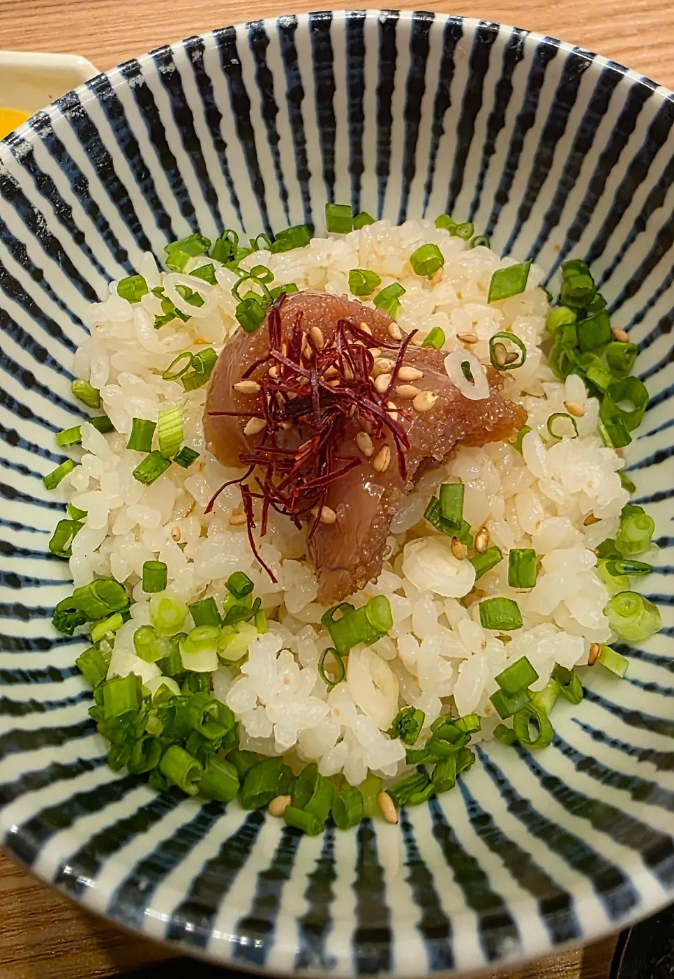 Beef gyudon served as part of the course meal