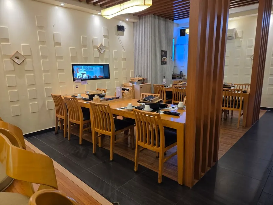 Clean interior with spacious tables