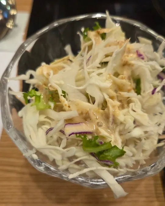 Pre-meal salad with sesame dressing
