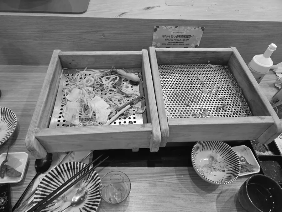 Table view after finishing the meal