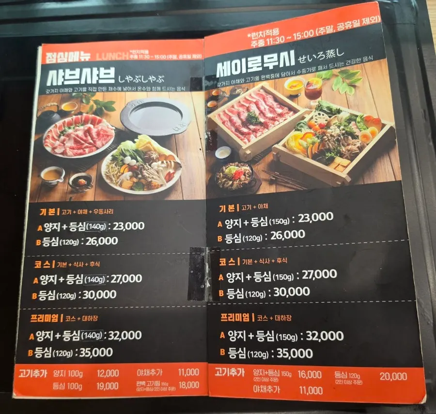 Description of the seiro-mushi menu