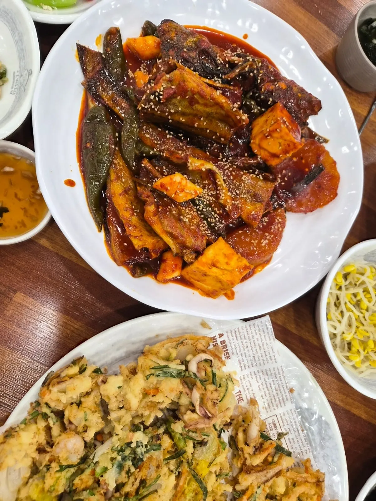 3인이 주문한 시래기코다리조림 소자 한 상