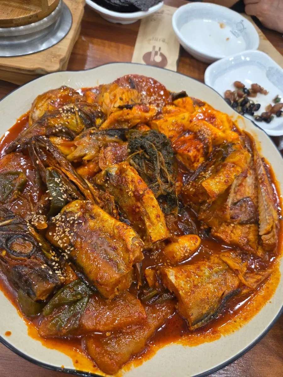시래기 추가 코다리와 밥