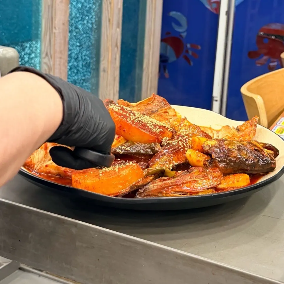 Braised pollock ready to eat after bone removal