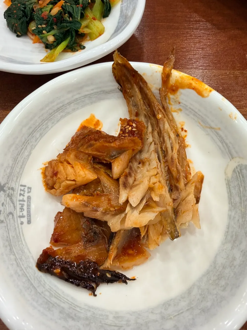 Braised pollock meal after the bones have been removed