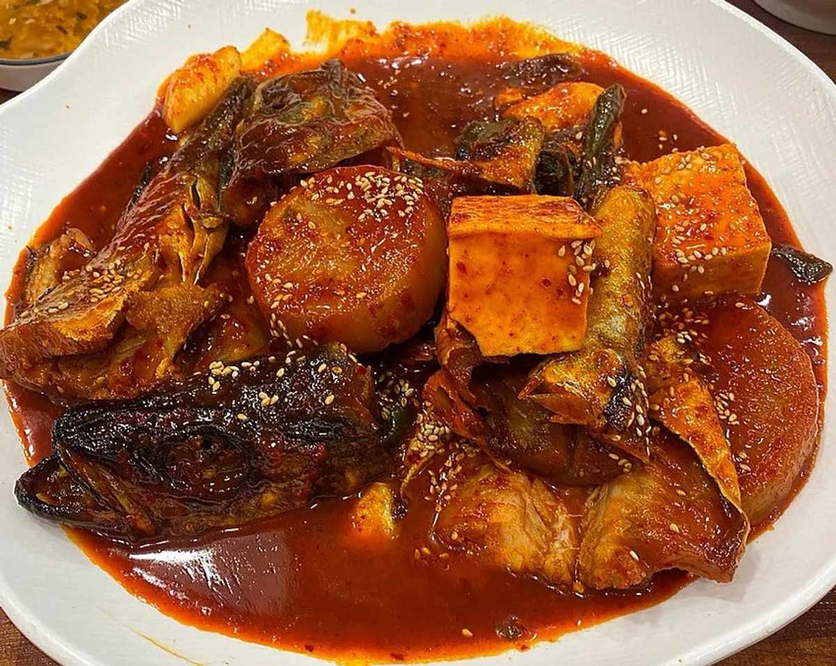 Small serving of siraegi kodari jjim