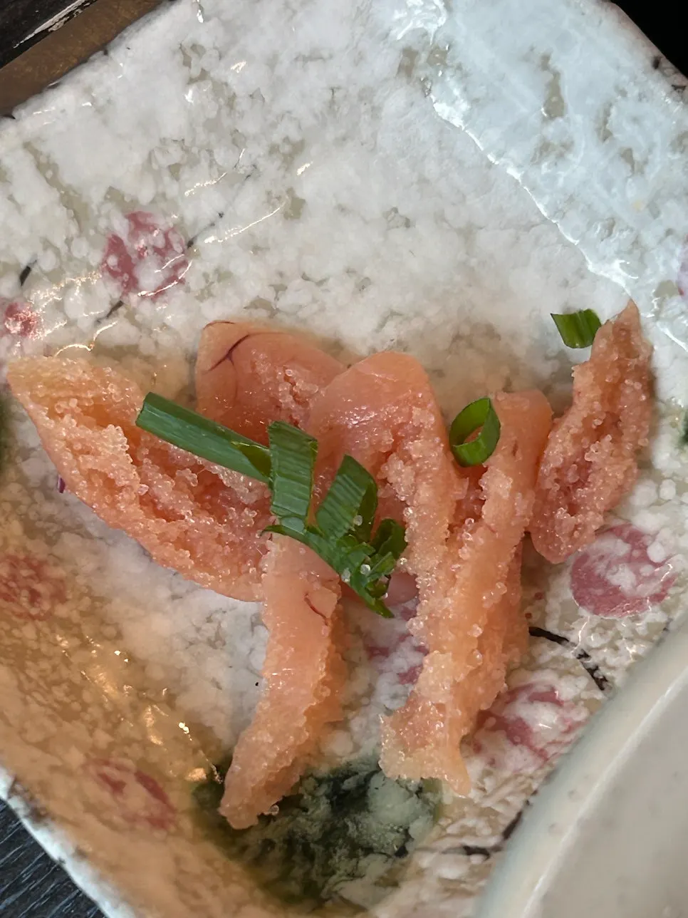 Set meal with salted pollock roe and perilla oil