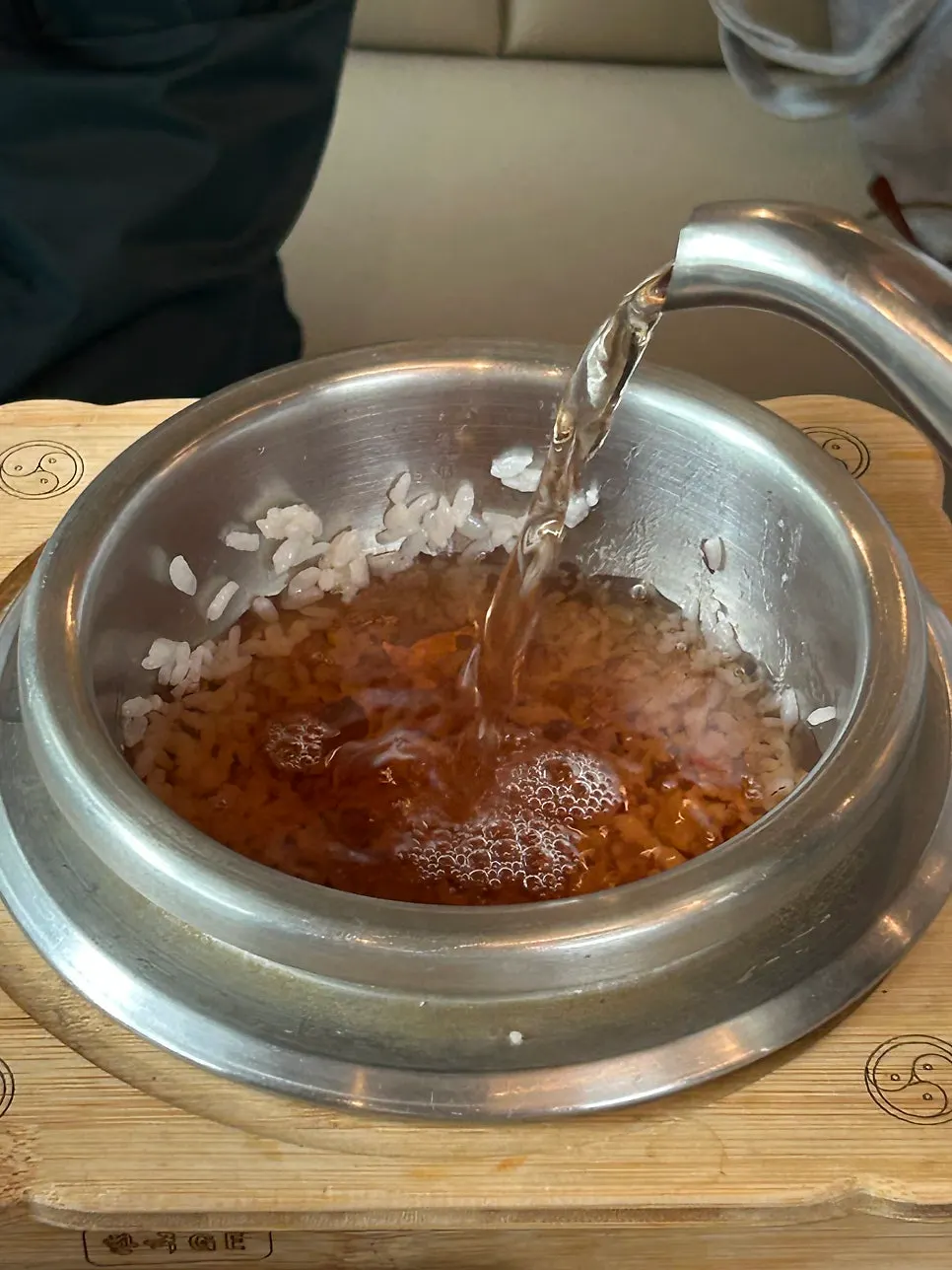Nutty scorched-rice tea enjoyed after the meal