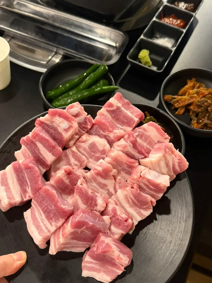 Ordered Jeju black pork ogyeopsal