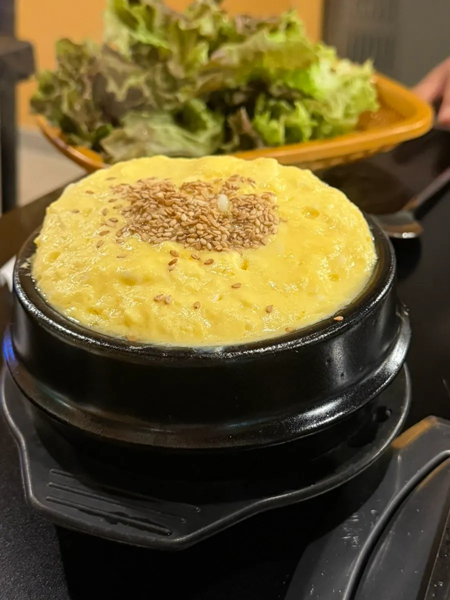 Ogyeopsal grilling with side dishes