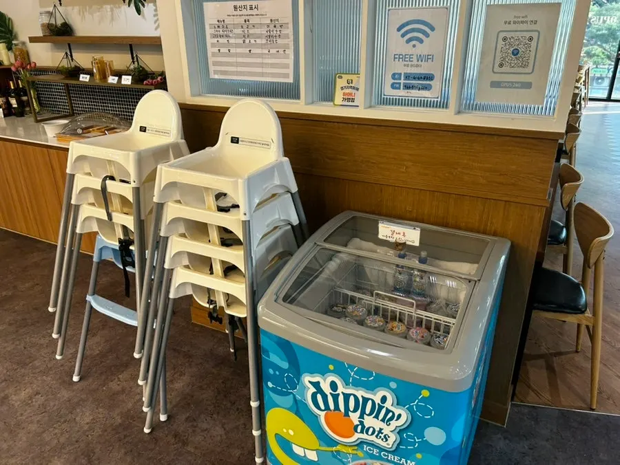 Kids' play room set up in one corner of the restaurant