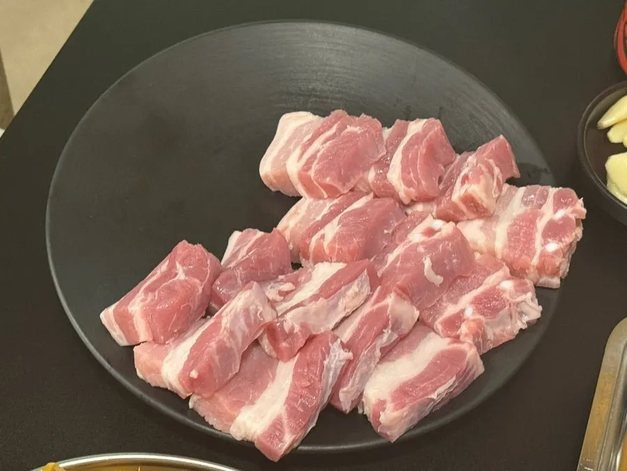 그리들 김치삼겹살 준비
