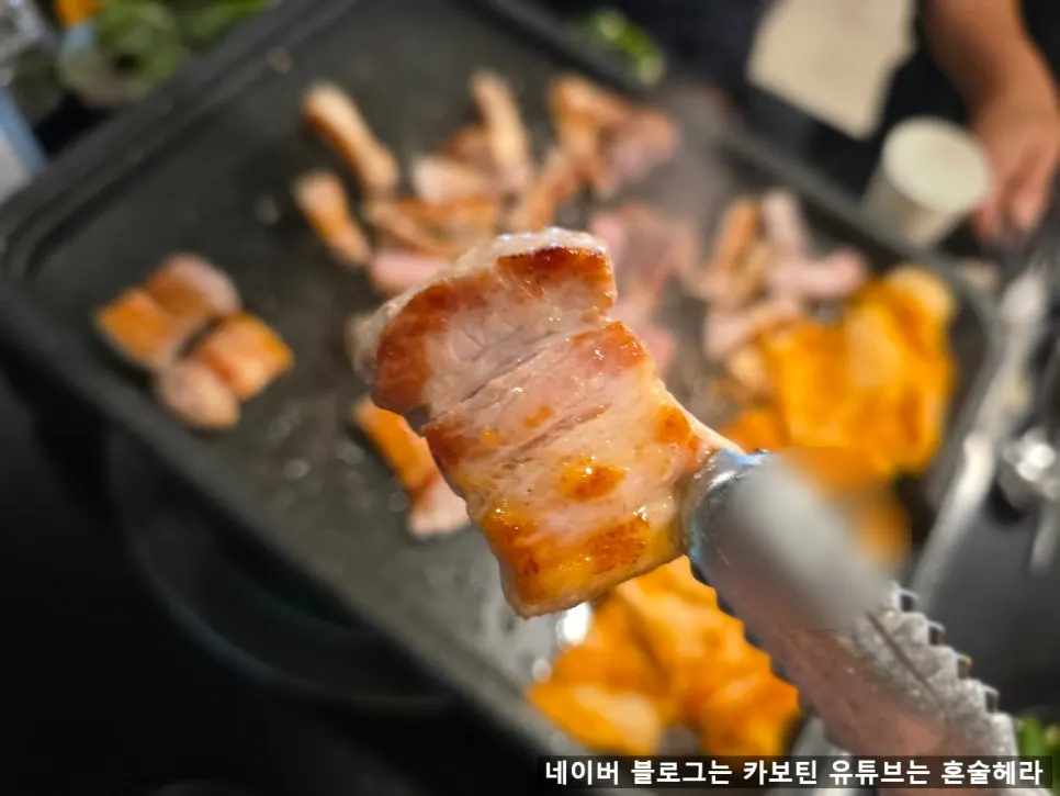 여러 부위를 함께 올린 그리들판