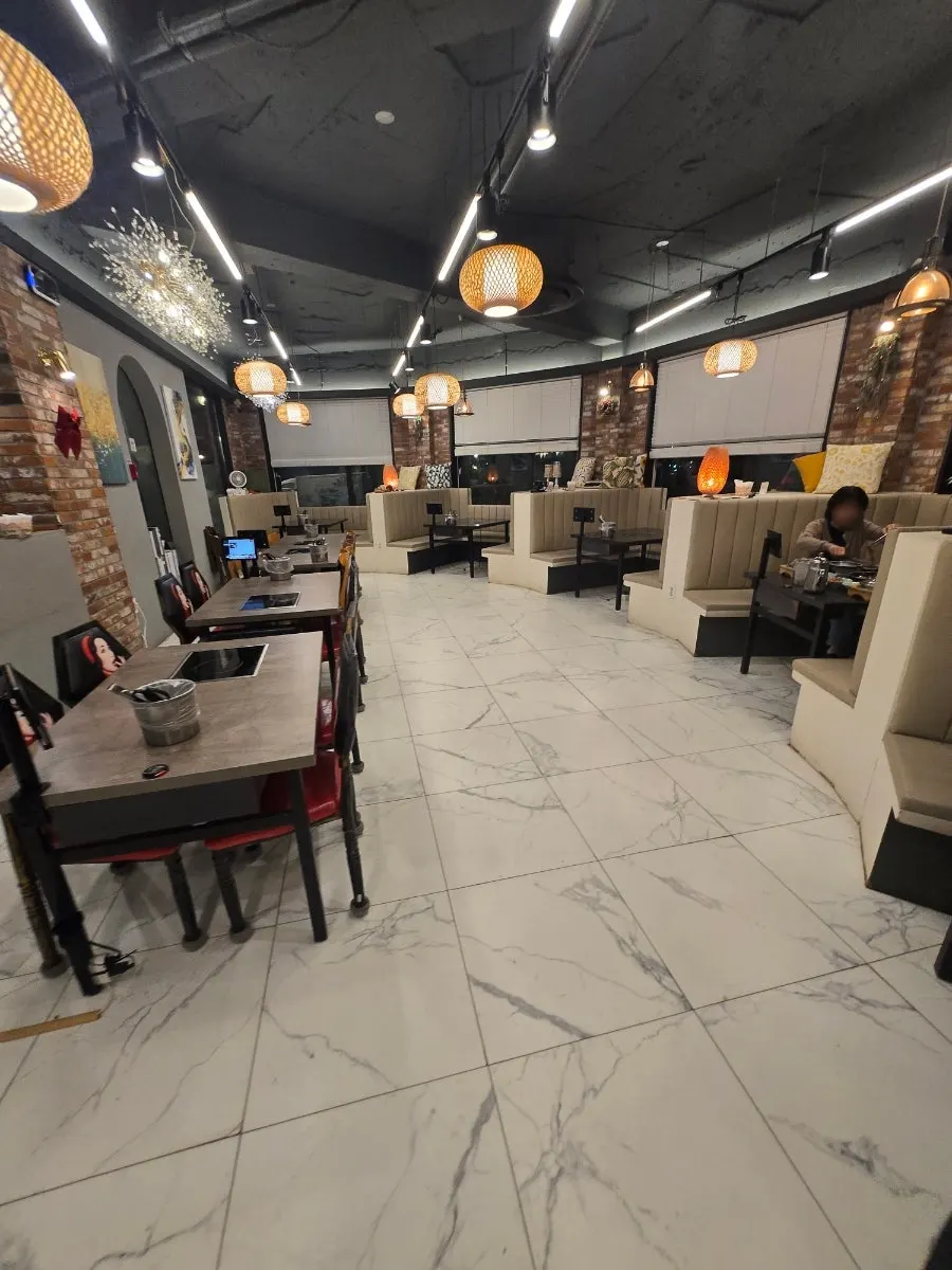 Interior of the restaurant with a café-like atmosphere