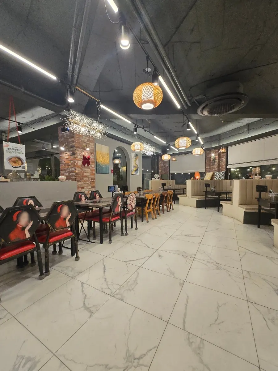 Hall seating lit by interior lighting