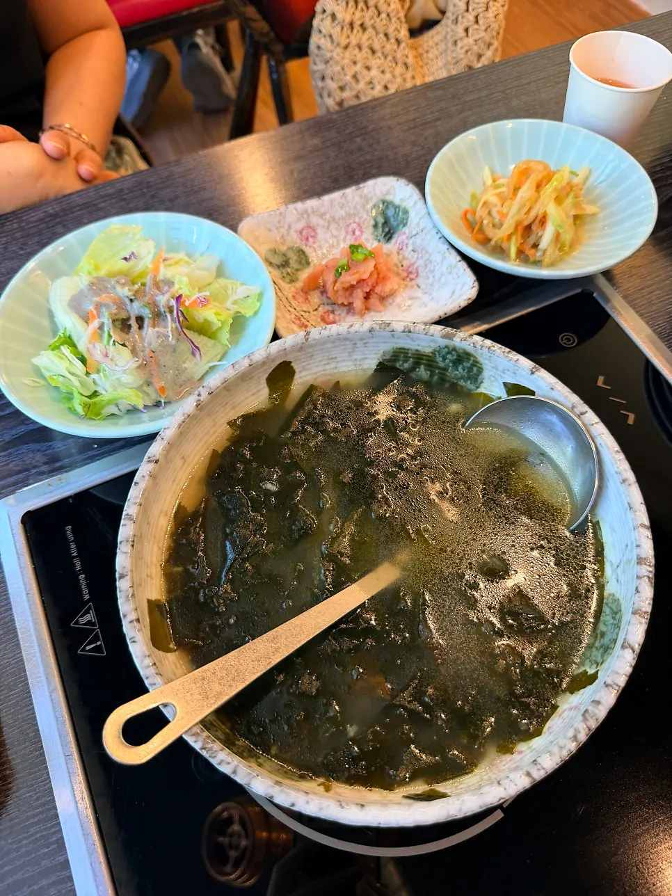 Side dishes with the jjukkumi stone-pot rice set