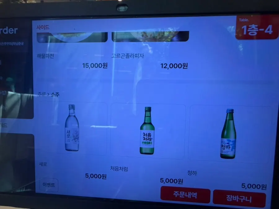 Restaurant menu information