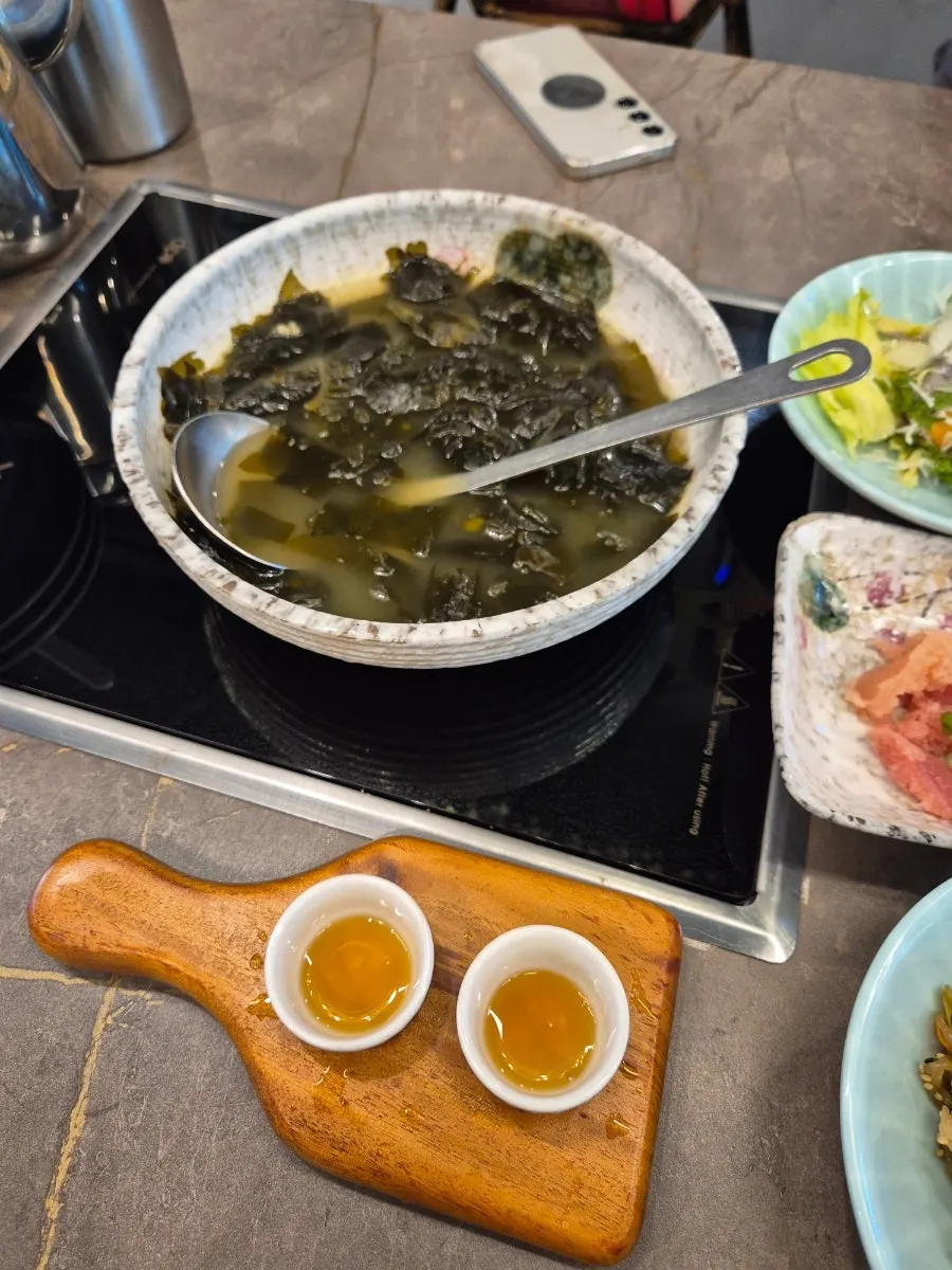 Side dish plate with salted pollock roe and jellyfish salad