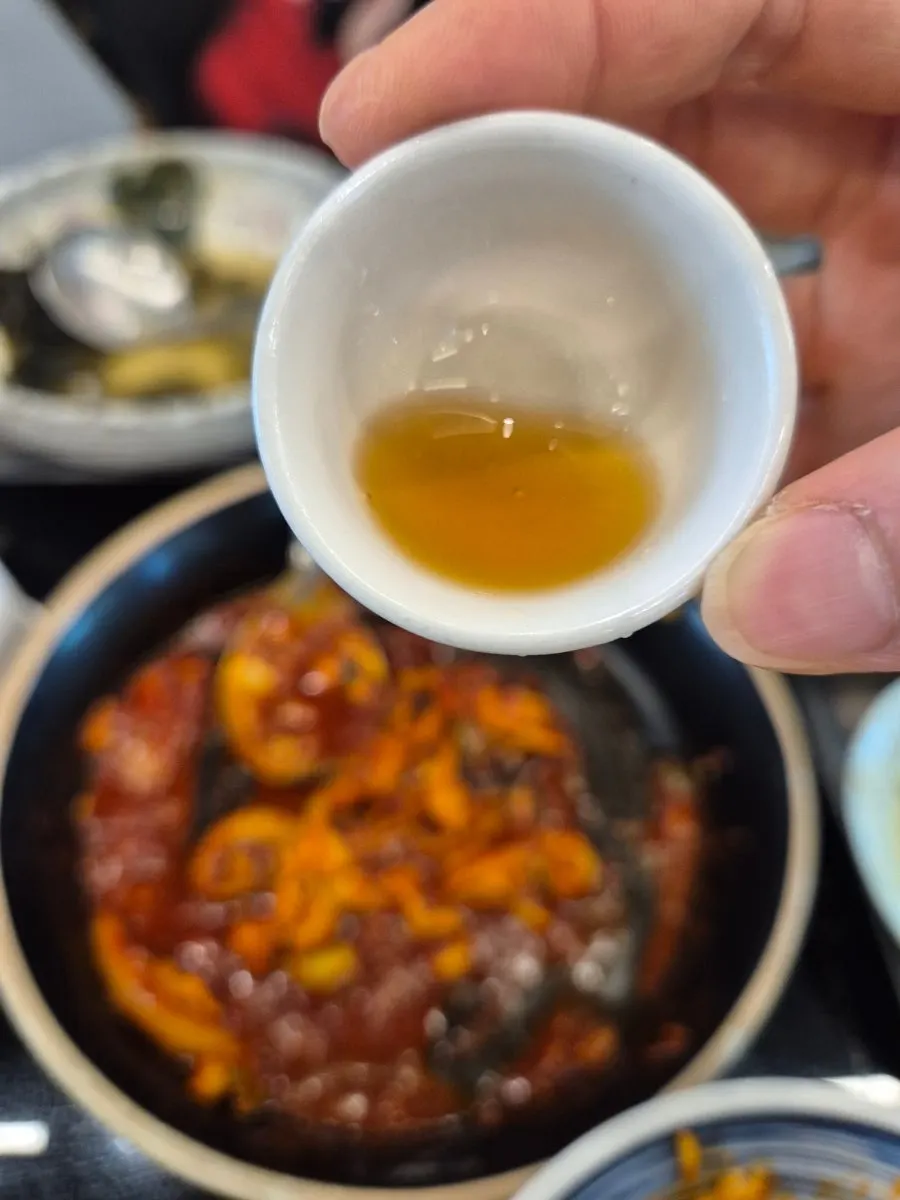 Jjukkumi mixed together with perilla oil