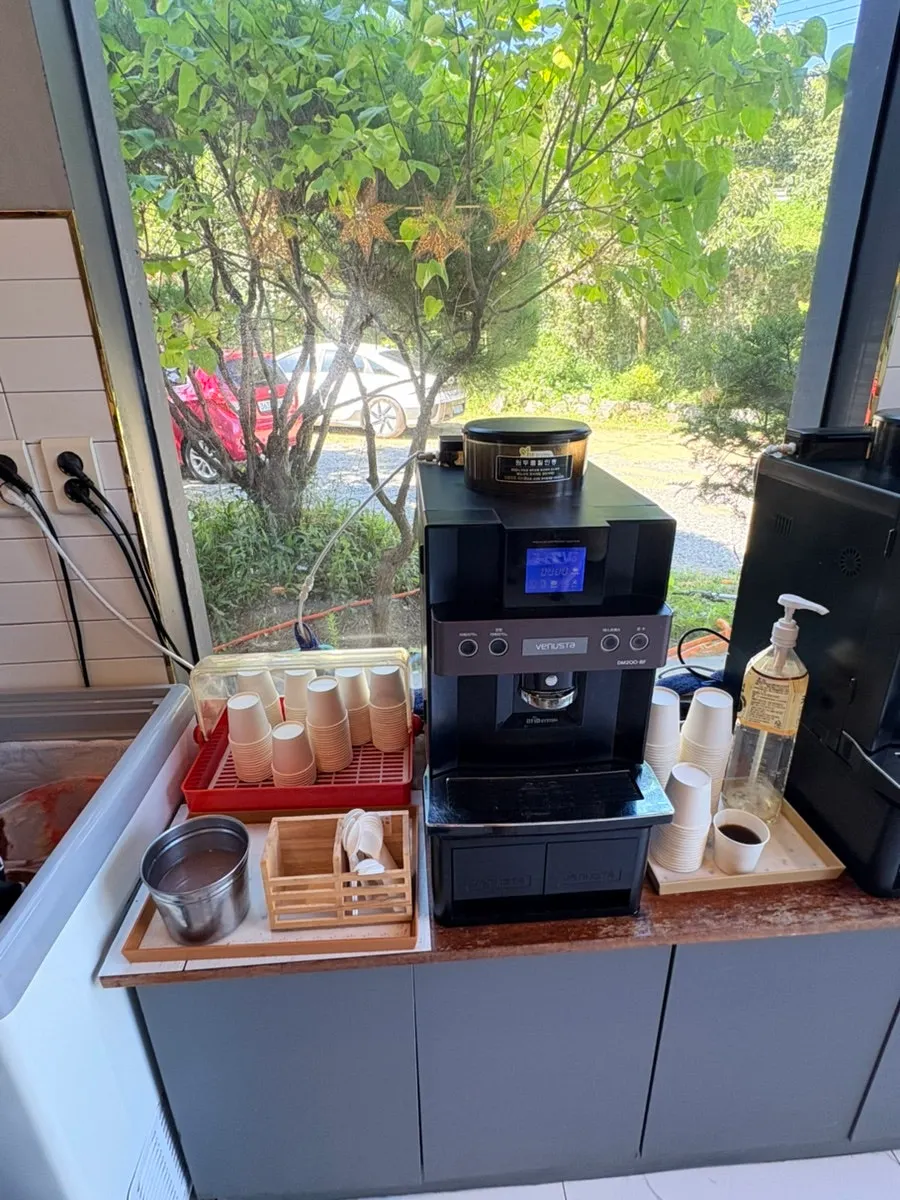 Dessert ice cream and coffee corner