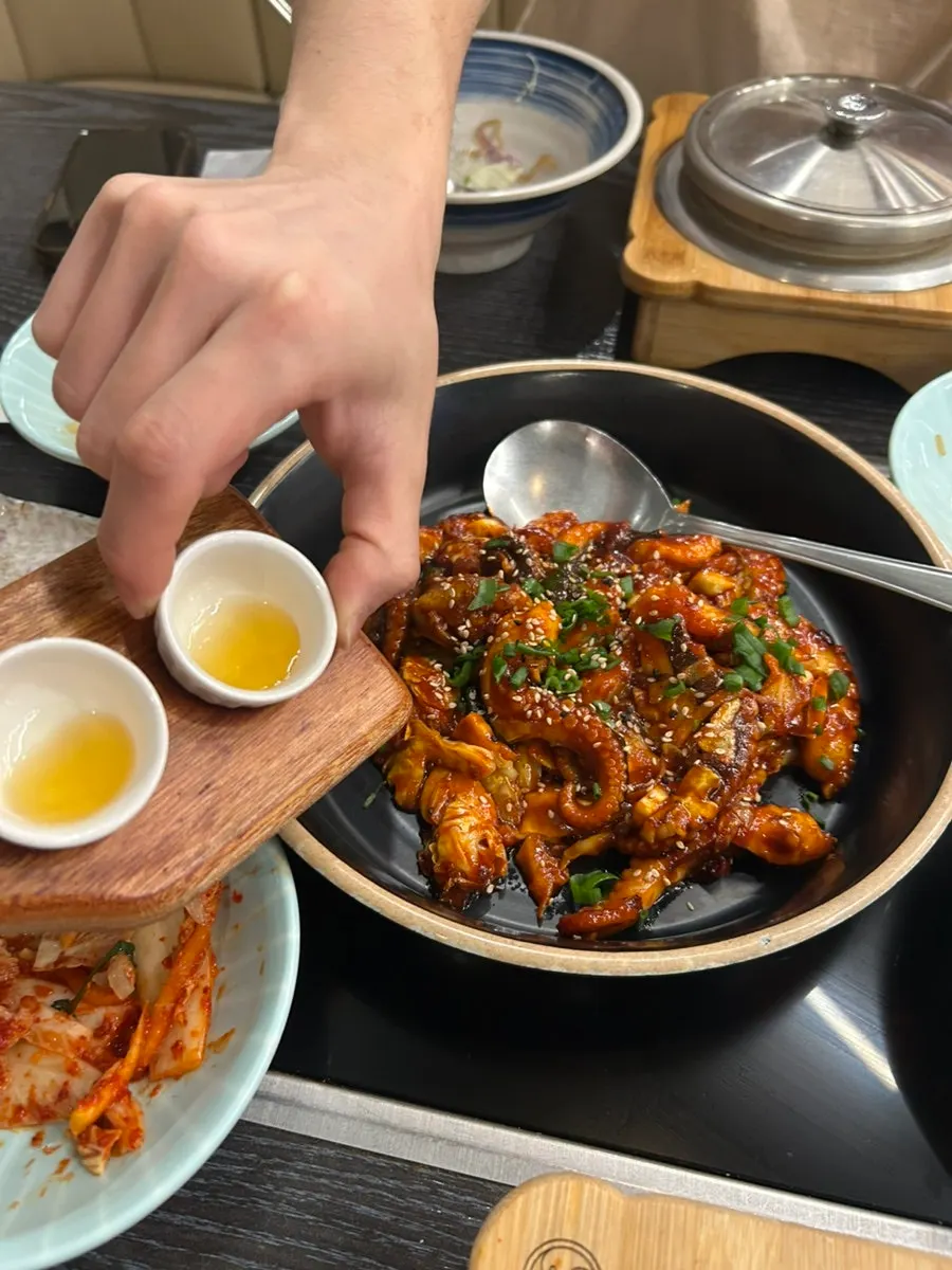 쭈꾸미 볶음에 곁들이는 들기름