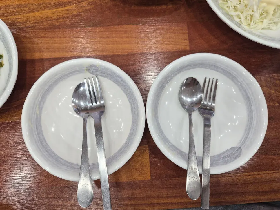 Table set with kids' utensils