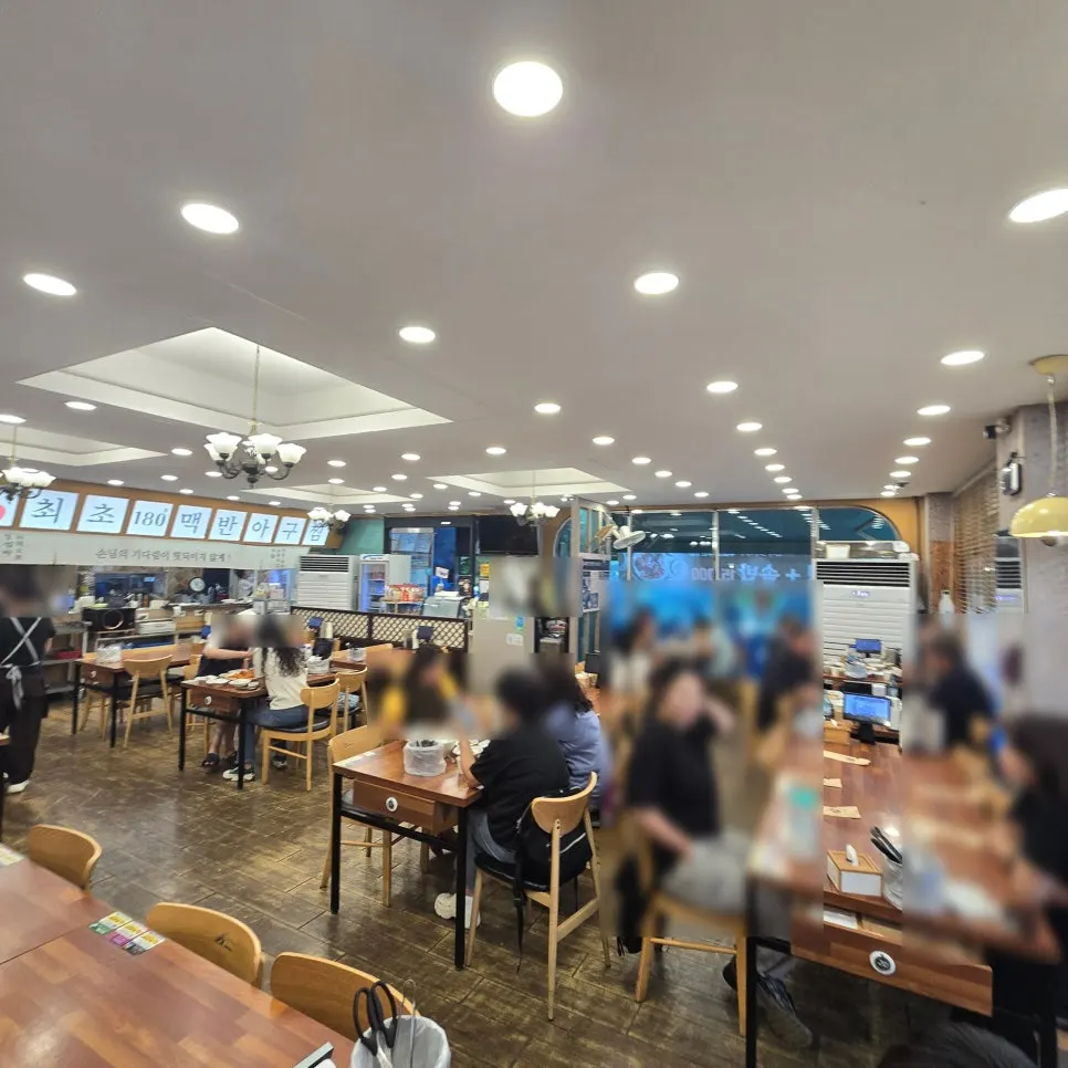 Spacious, comfortable interior at Appa Jjim Hanam Main Branch