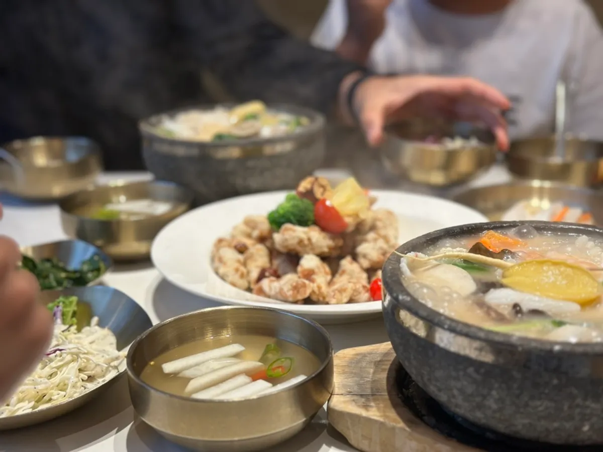 A bowl of abalone rice soup eaten with the kids