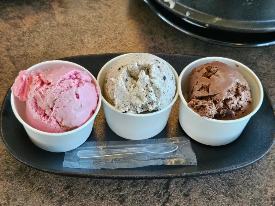 세 가지 맛으로 담은 후식 아이스크림