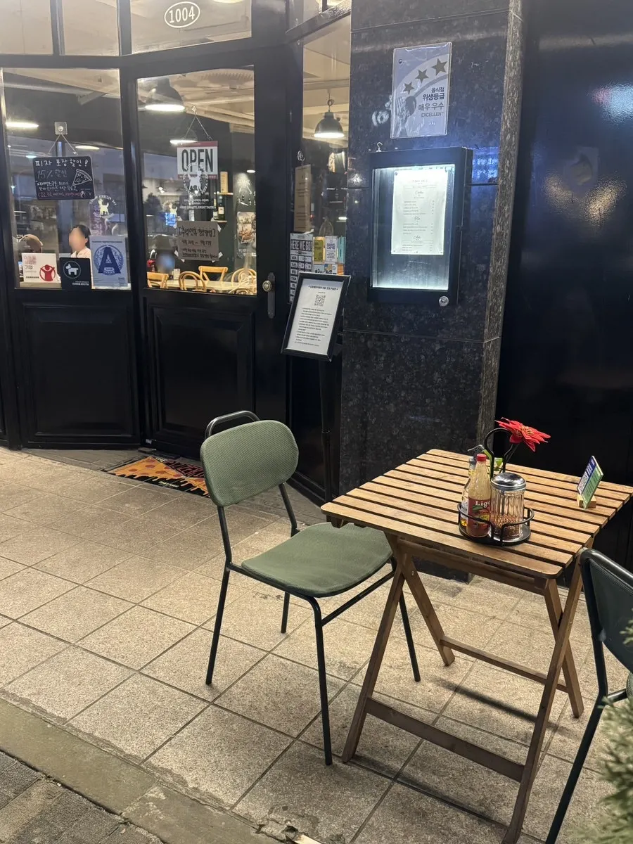 Outdoor seating perfect for cool weather