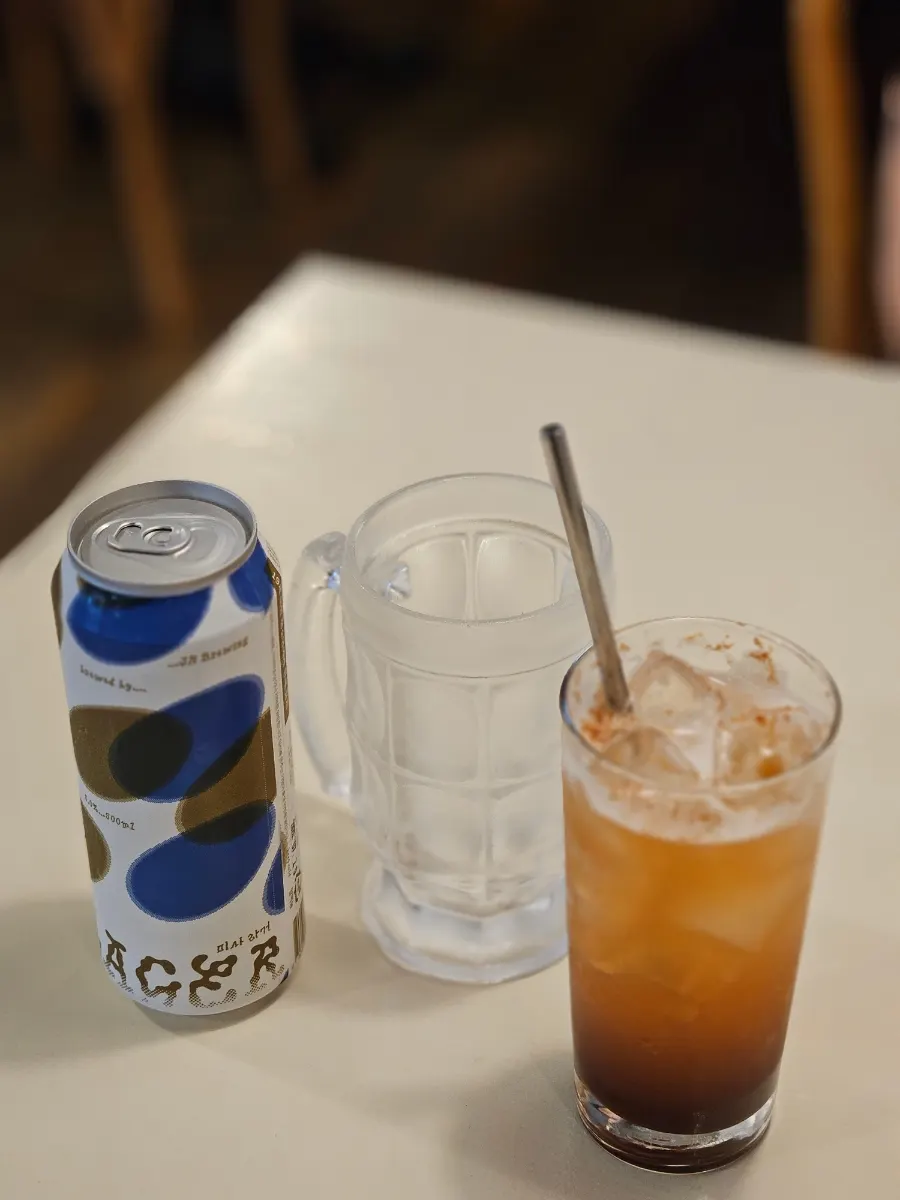 허니자몽에이드와 미사라거 생맥주