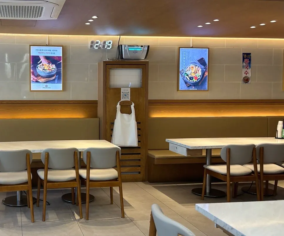 View of the upscale-feeling restaurant interior