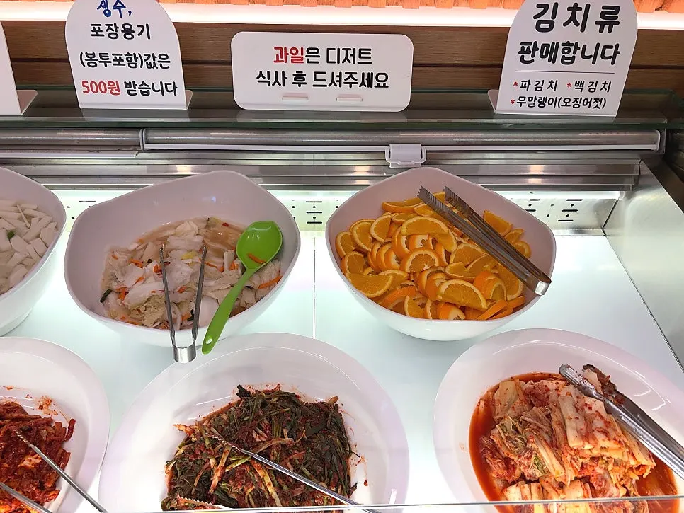 Full spread of side dishes on the table