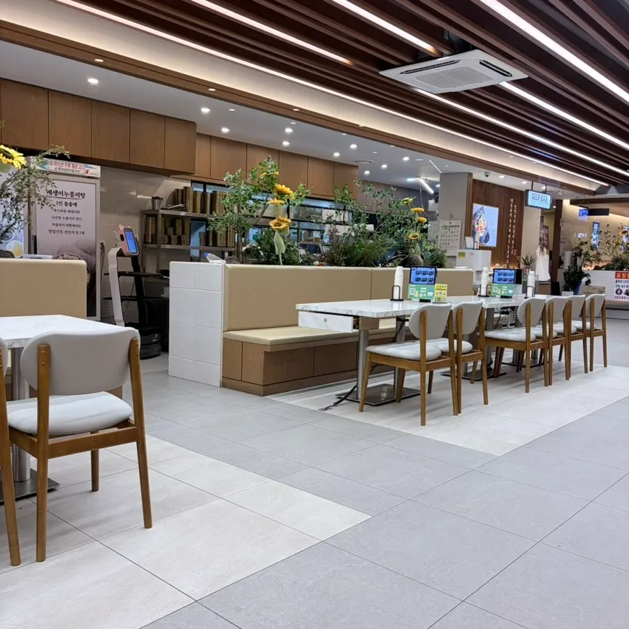 Spacious and clean interior of the hall