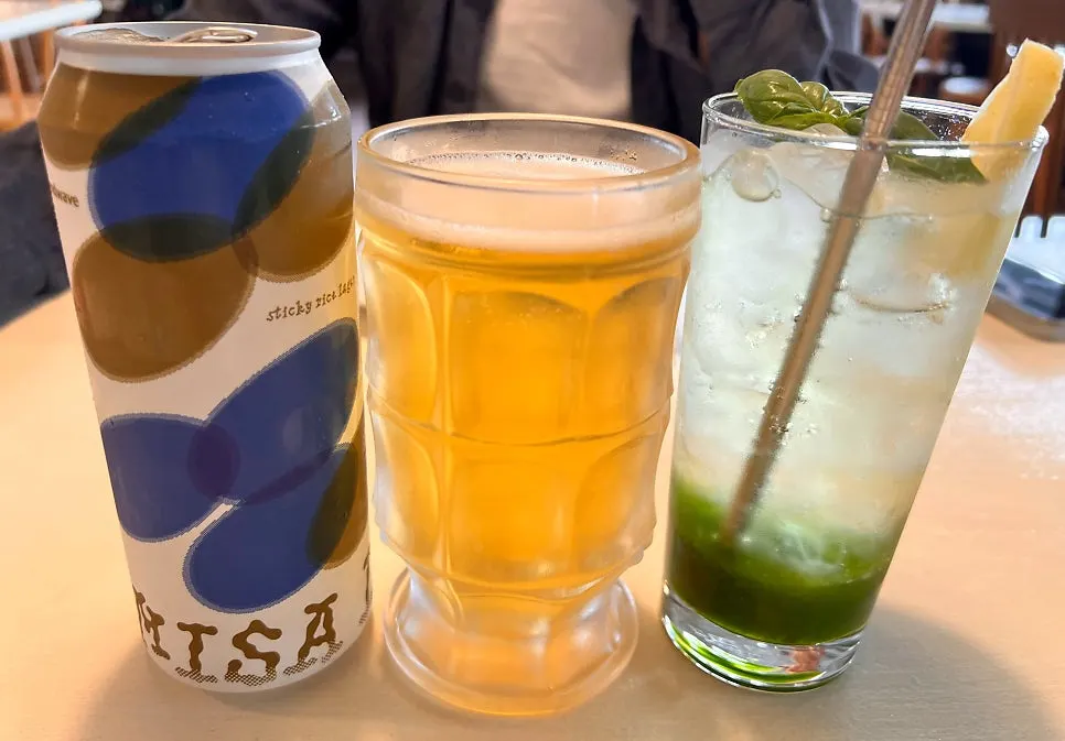 Beer and basil green ade