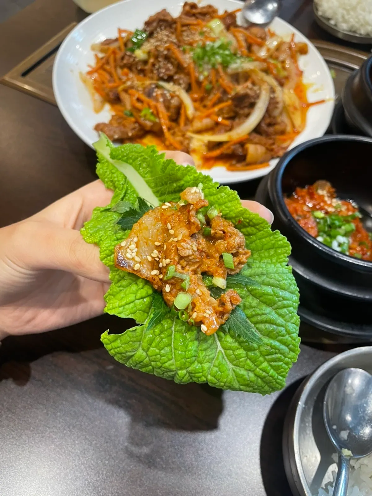 해물쌈장과 고등어쌈장 곁들임