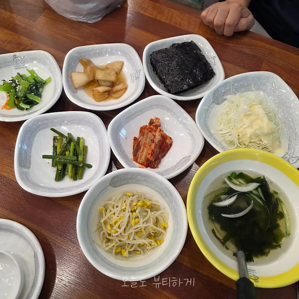 A table spread with basic side dishes