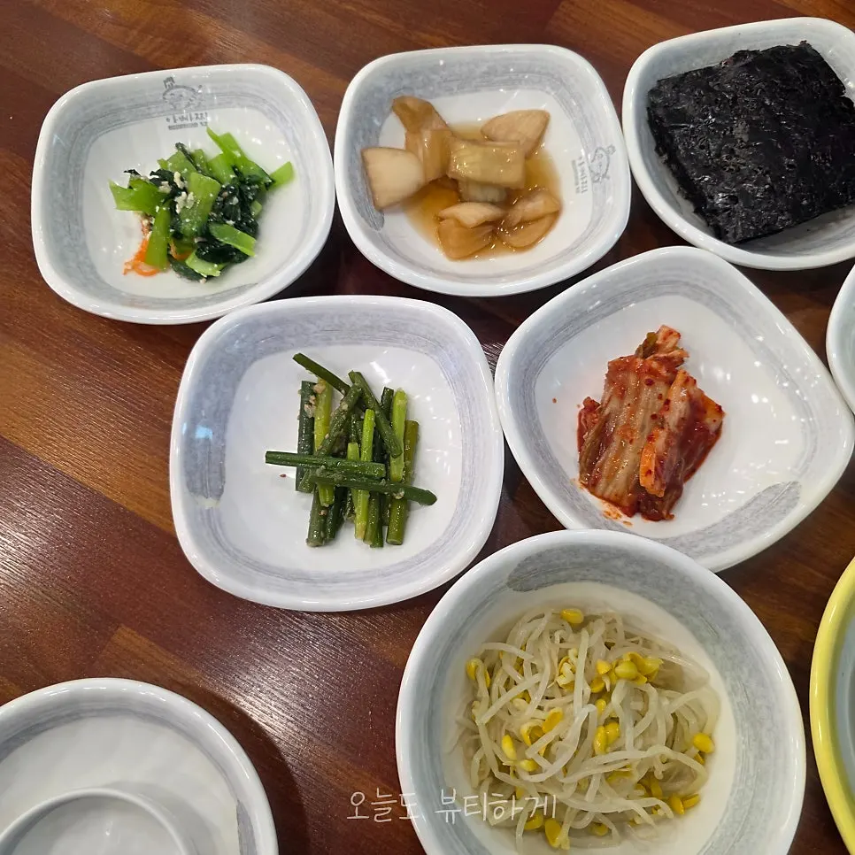 Side dishes plated neatly