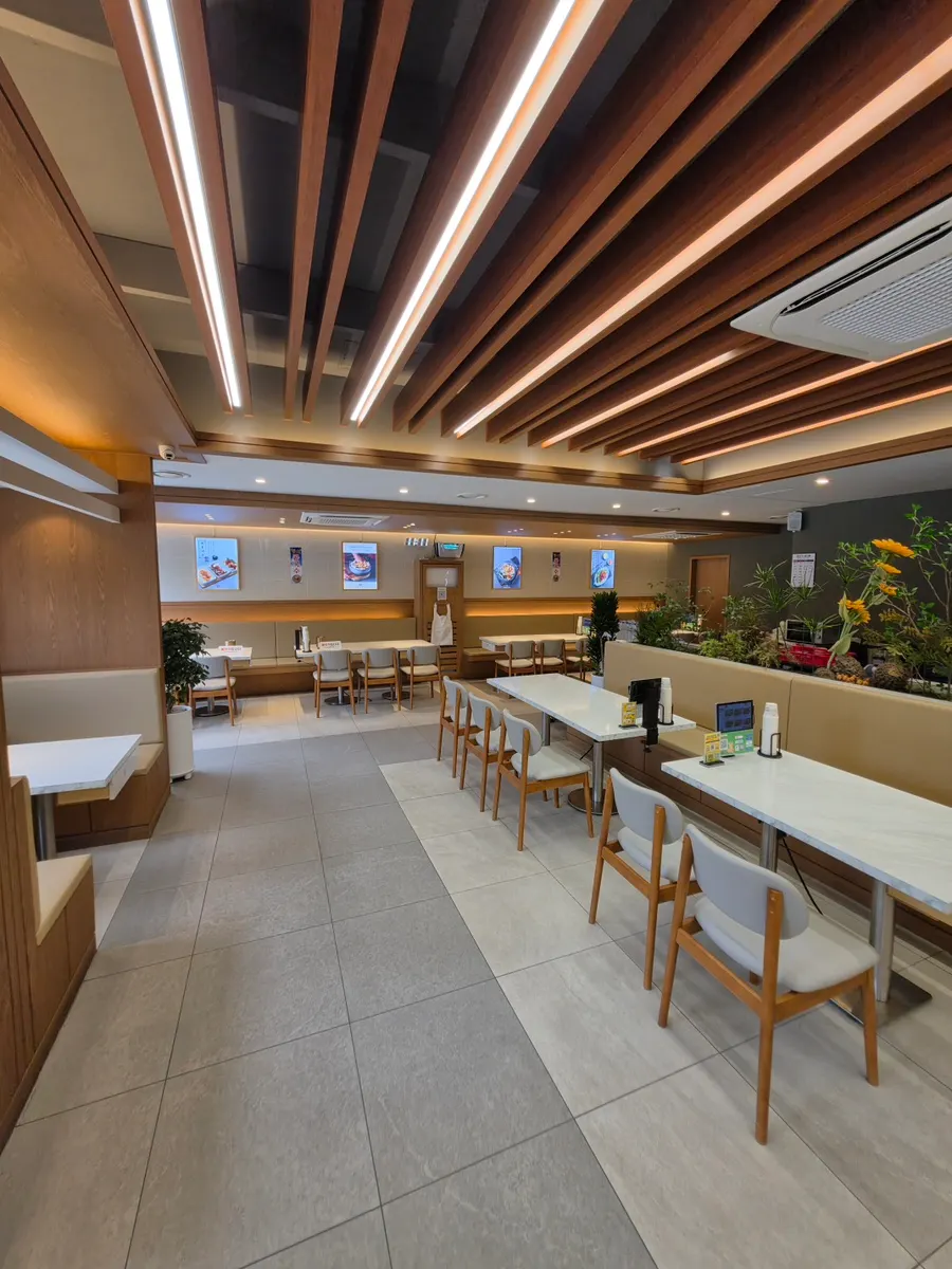Tables inside the restaurant